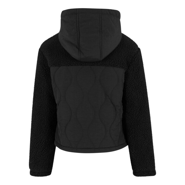 Urban Classics Dames crinkle fleece jas UTTN1644_blackblack large