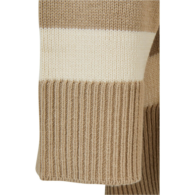 Urban Classics Dames gestreepte gebreide ronde hals trui UTTN368_wetsandsand large