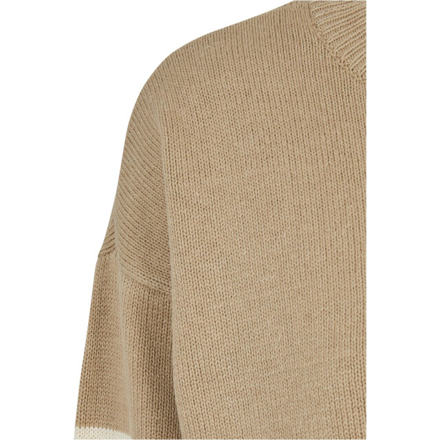 Urban Classics Dames gestreepte gebreide ronde hals trui UTTN368_wetsandsand large
