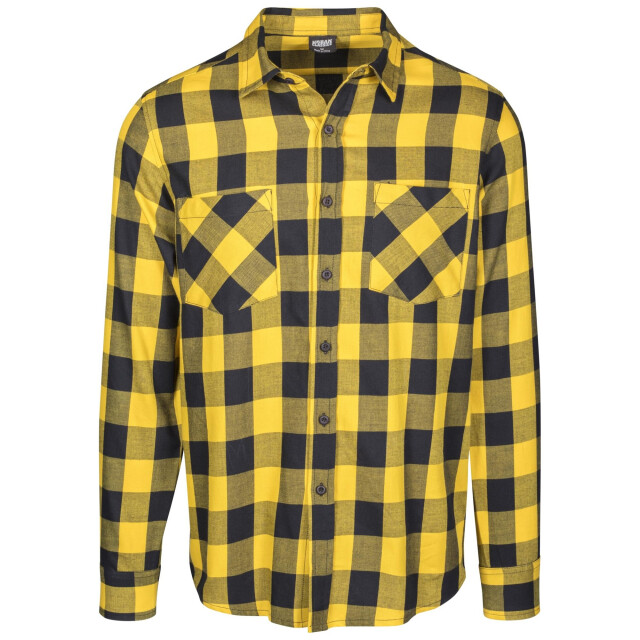 Urban Classics Heren geruit flannel shirt UTTN342_blackhoney large