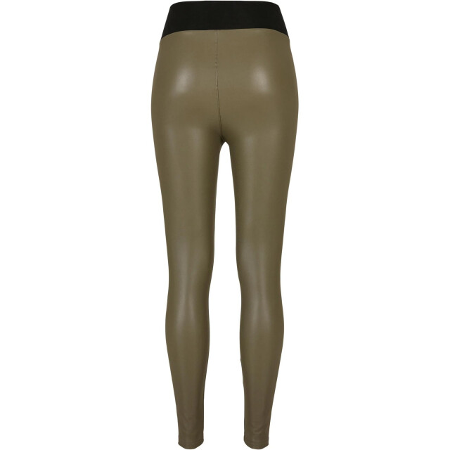Urban Classics Dames legging hoog taille leer UTTN344_olive large