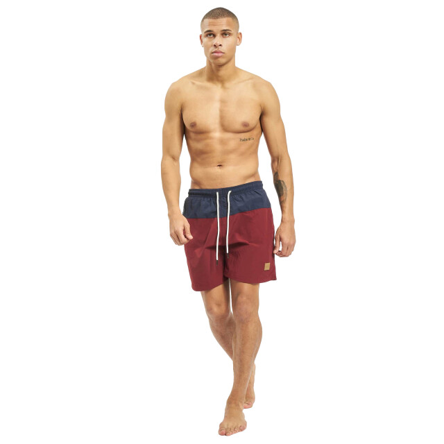 Urban Classics Heren blok zwemshorts UTTN159_navyburgundy large