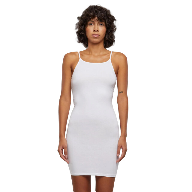Urban Classics Dames jersey stretch slim dress UTTN346_white large