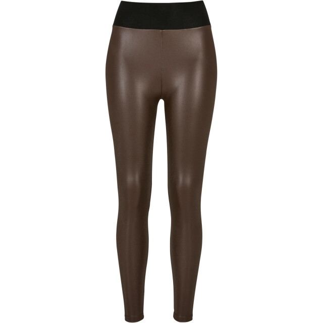 Urban Classics Dames legging hoog taille leer UTTN344_brown large