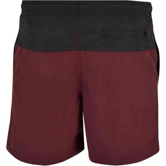 Urban Classics Heren blok zwemshorts UTTN159_cherryblack large