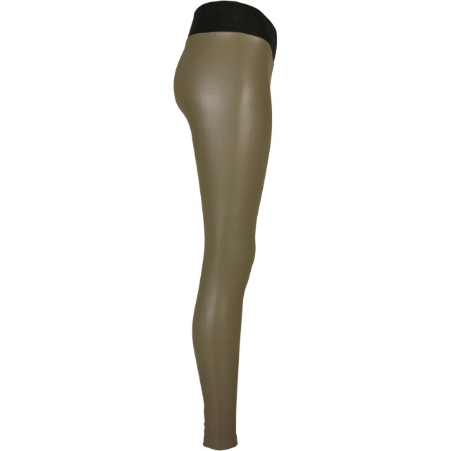 Urban Classics Dames legging hoog taille leer UTTN344_olive large