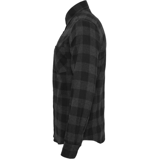 Urban Classics Heren geruit flannel shirt UTTN342_blackcharcoal large