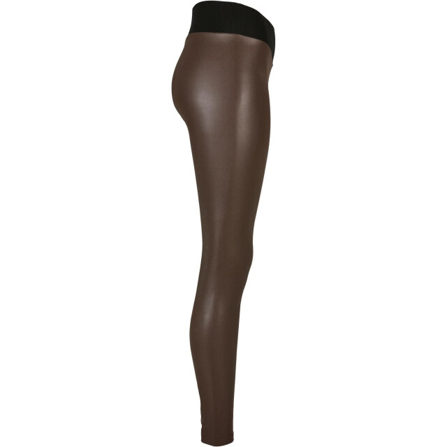 Urban Classics Dames legging hoog taille leer UTTN344_brown large