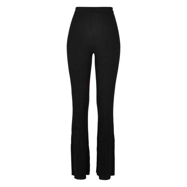 Urban Classics Dames gebreide geribde uitlopende legging UTTN328_black large