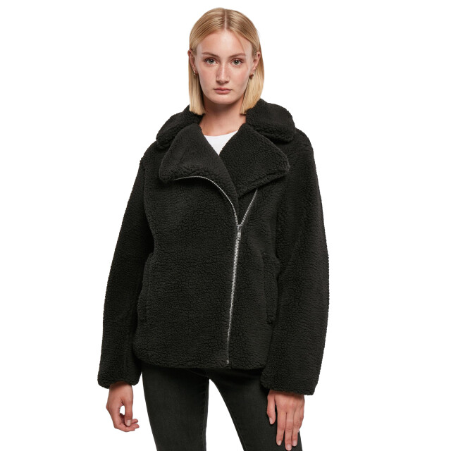 Urban Classics Dames sherpa bikerjas UTTN338_black large