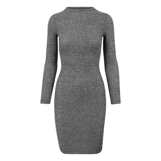 Urban Classics Dames ribjurk UTTN332_charcoal large