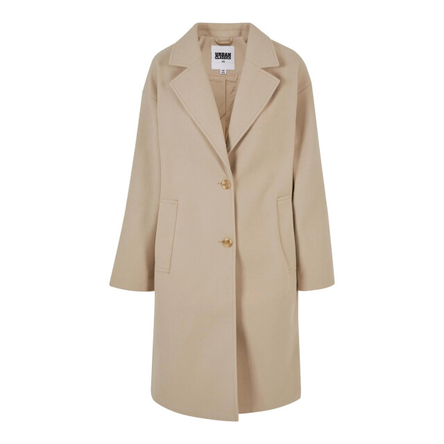 Urban Classics Dames/vrouwen lange lengte oversized jas UTTN322_wetsand large