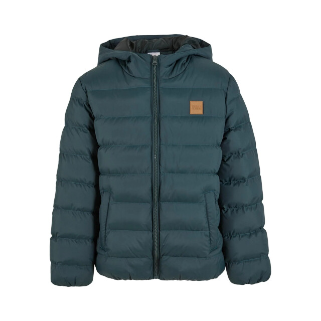 Urban Classics Jongens basic gewatteerde jas UTTN415_bottlegreen large