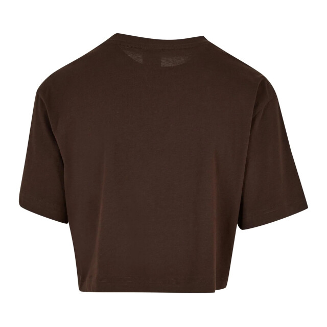 Urban Classics Dames kort oversized gewaad t-shirt UTTN1578_brown large