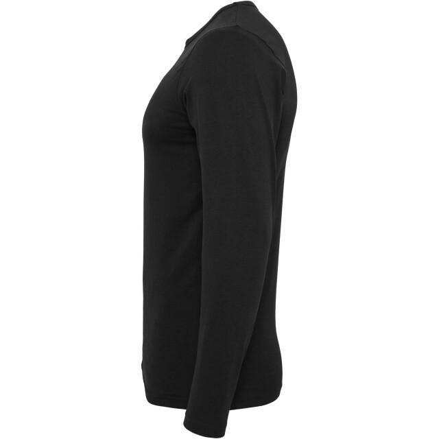 Urban Classics Heren stretch fitted t-shirt met lange mouwen UTTN315_black large
