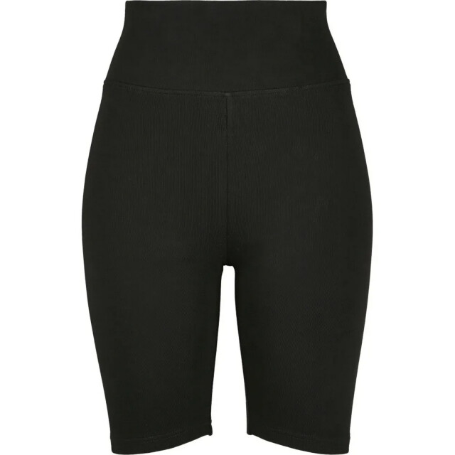 Urban Classics Dames fietsshort met hoge taille (set van 2) UTTN305_blackwhite large