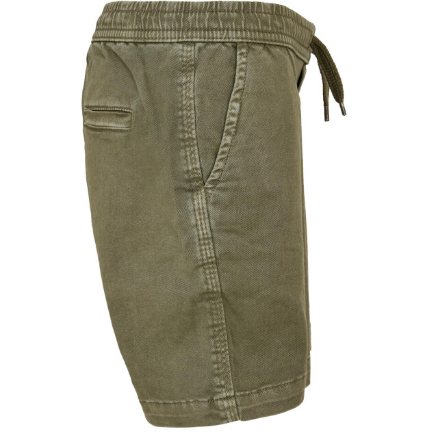 Urban Classics Jongens twill stretch joggingshort UTTN281_olive large