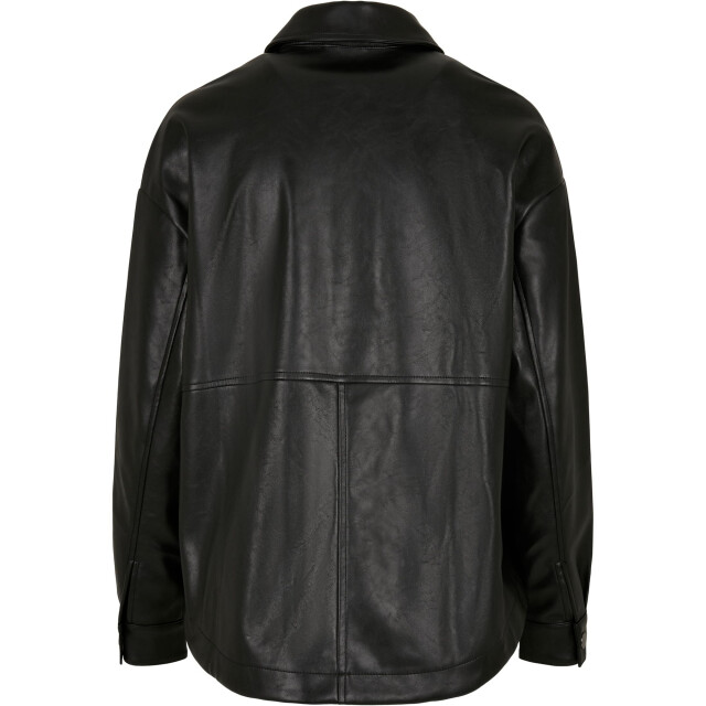 Urban Classics Dames overhemd van kunstleer UTTN284_black large
