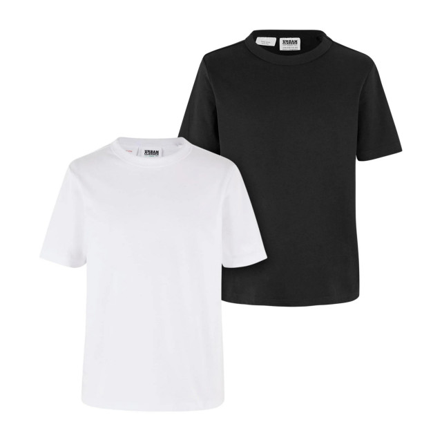 Urban Classics Jongens basic organic t-shirt (set van 2) UTTN1556_whiteblack large