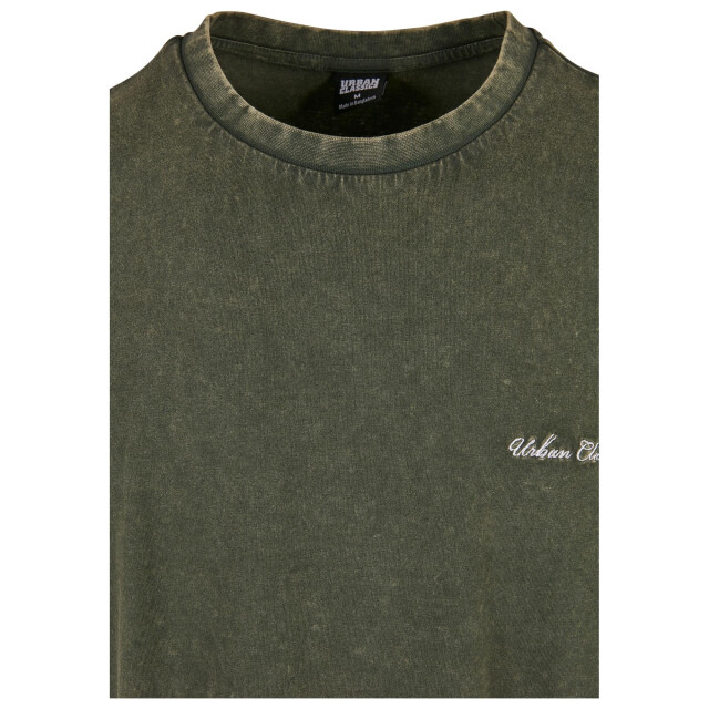 Urban Classics Heren geborduurd oversized t-shirt UTTN1558_bottlegreen large