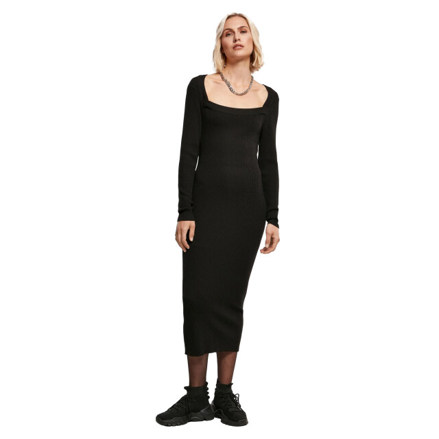 Urban Classics Dames gebreide lange jurk UTTN264_black large