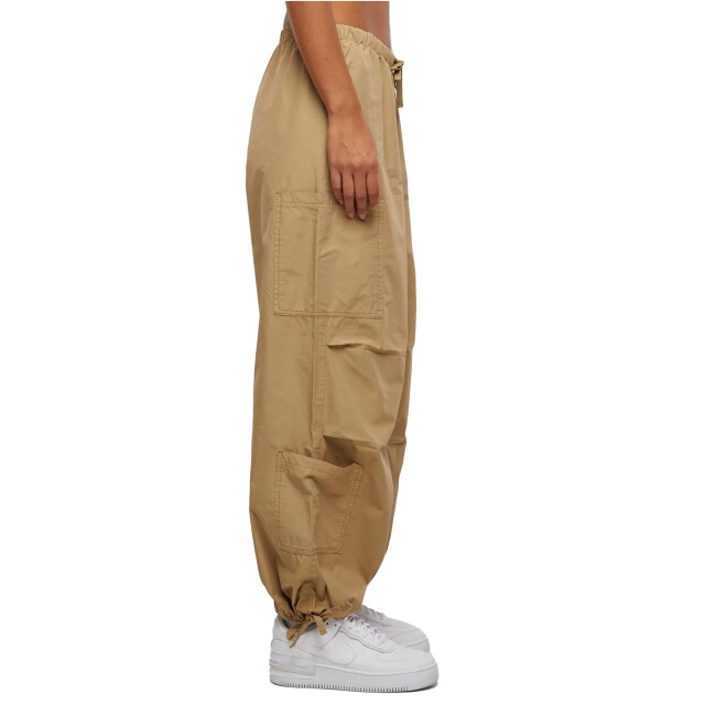 Urban Classics Dames katoenen parachute cargo broek UTTN1549_unionbeige large