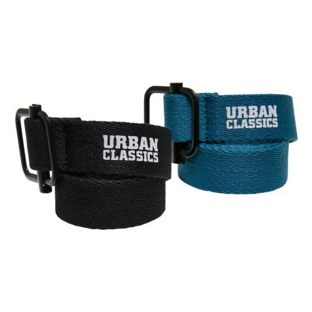Urban Classics Canvas kinderriem (set van 2) UTTN283_blackgreen large