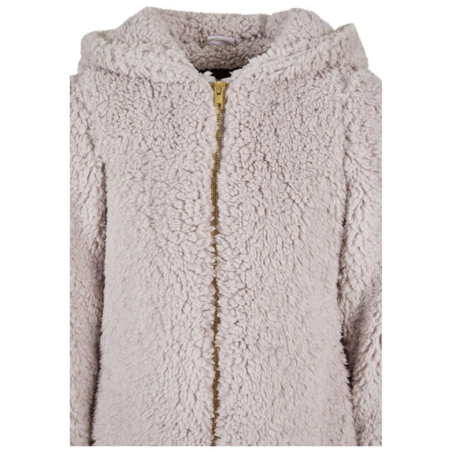 Urban Classics Sherpa jas voor meisjes UTTN362_warmgrey large
