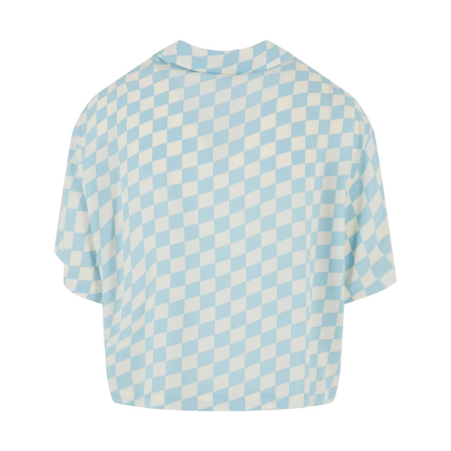 Urban Classics Dames geruit viscose overhemd UTTN241_oceanblue large
