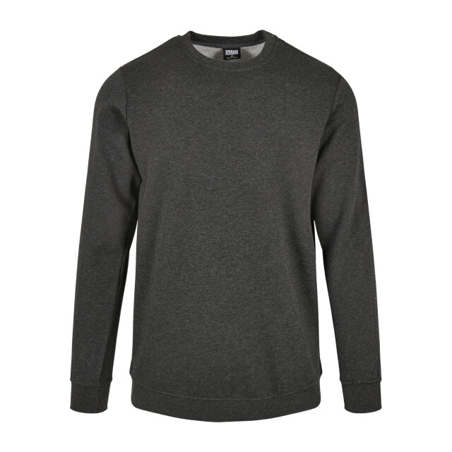 Urban Classics Heren basis badstof crew hals trui UTTN234_charcoal large