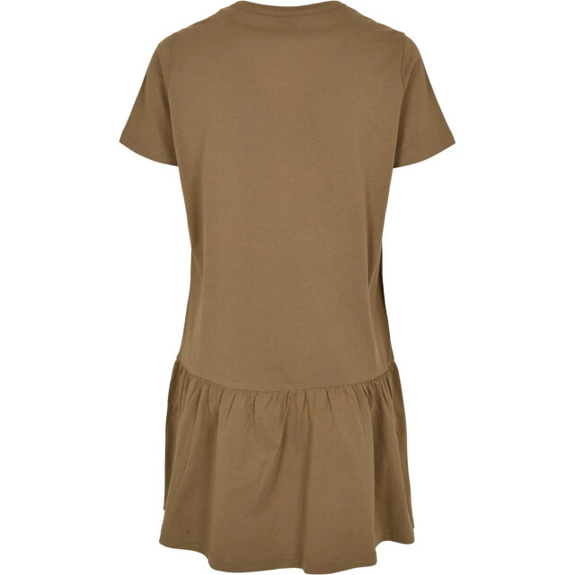 Urban Classics Dames valance t-shirt jurk UTTN236_khaki large