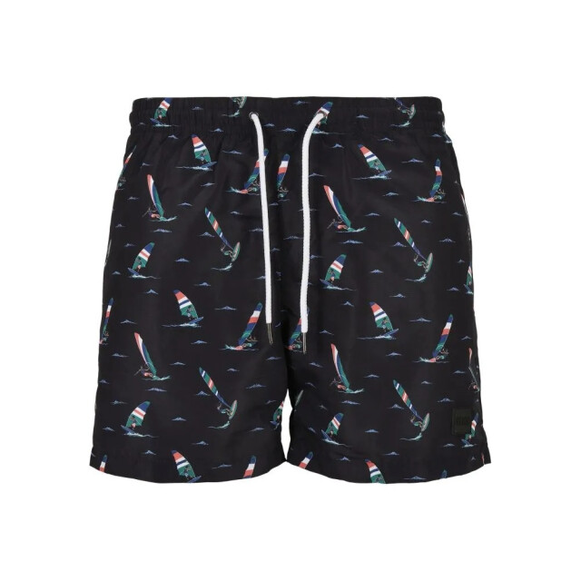 Urban Classics Heren surf print zwemshort UTTN1513_black large