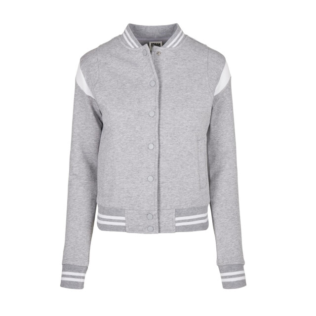 Urban Classics Dames college organic sweat jacket UTTN211_greywhite large