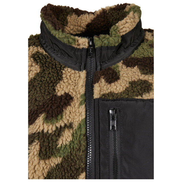 Urban Classics Camo sherpa jongens jas UTTN210_wood large