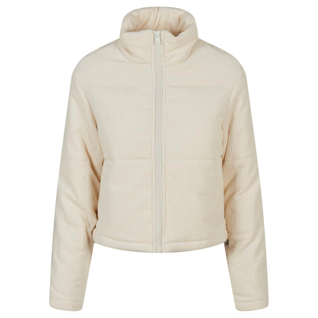 Urban Classics Dames corduroy pufferjas UTTN266_whitesand large