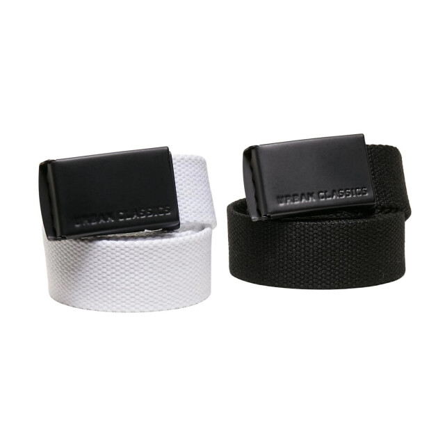 Urban Classics Canvas kinderriem (set van 2) UTTN287_blackwhite large