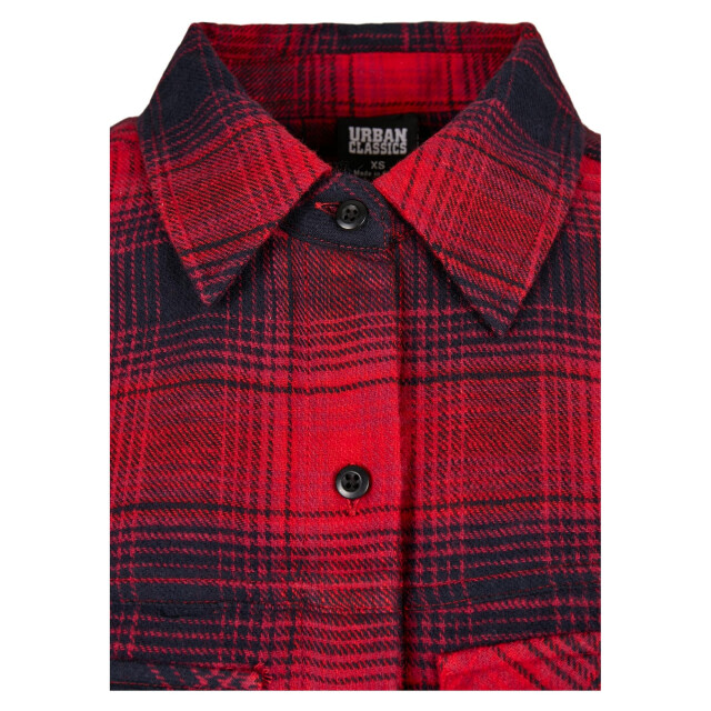 Urban Classics Dames geruit overhemd UTTN212_darkbluered large