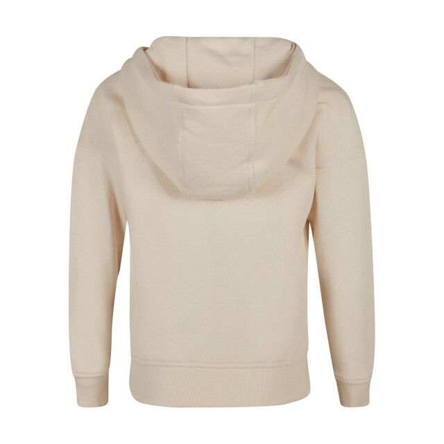 Urban Classics Meisjes badstof organic full zip hoodie UTTN1483_whitesand large