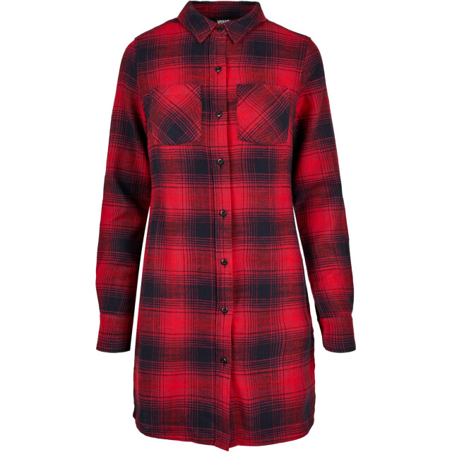 Urban Classics Dames geruite overhemdjurk UTTN198_darkbluered large