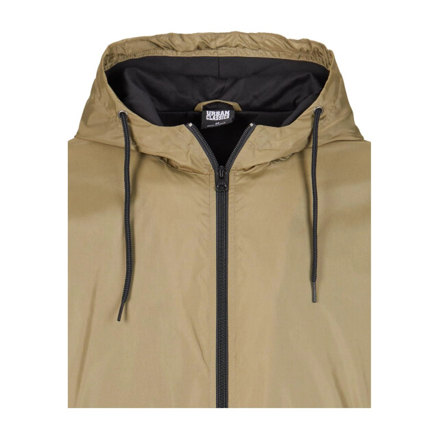 Urban Classics Heren contrast zachte shell jas UTTN202_khakigreenblack large