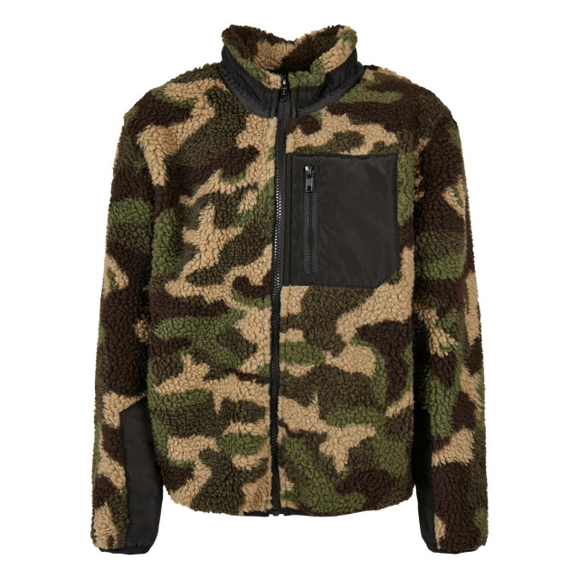 Urban Classics Camo sherpa jongens jas UTTN210_wood large