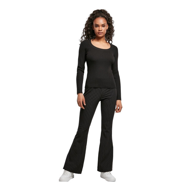 Urban Classics Dames trui met wijde hals en lange mouwen UTTN199_black large