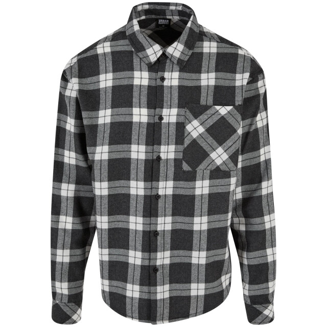 Urban Classics Geruit boxy overhemd heren UTTN200_greywhite large