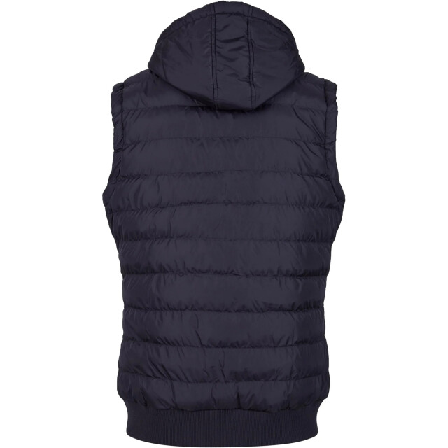 Urban Classics Heren contrast gewatteerd gilet met capuchon UTTN201_blackwhite large