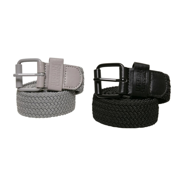 Urban Classics Elastische riem voor heren (set van 2) UTTN206_blackgrey large