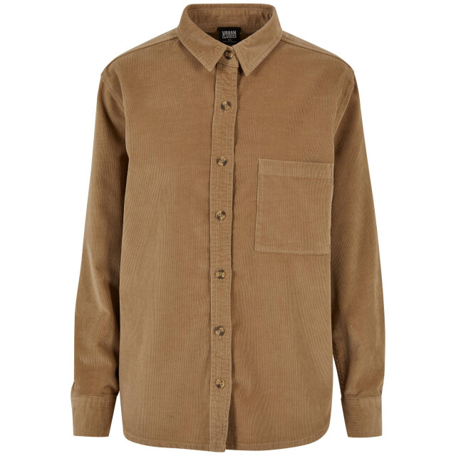 Urban Classics Dames corduroy oversized shirt UTTN189_warmsand large