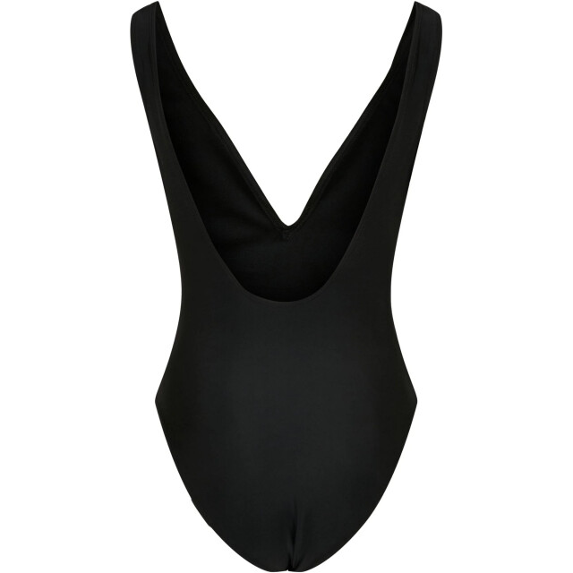 Urban Classics Dames gerecycled eendelig zwempak met hoge pijpen UTTN194_black large
