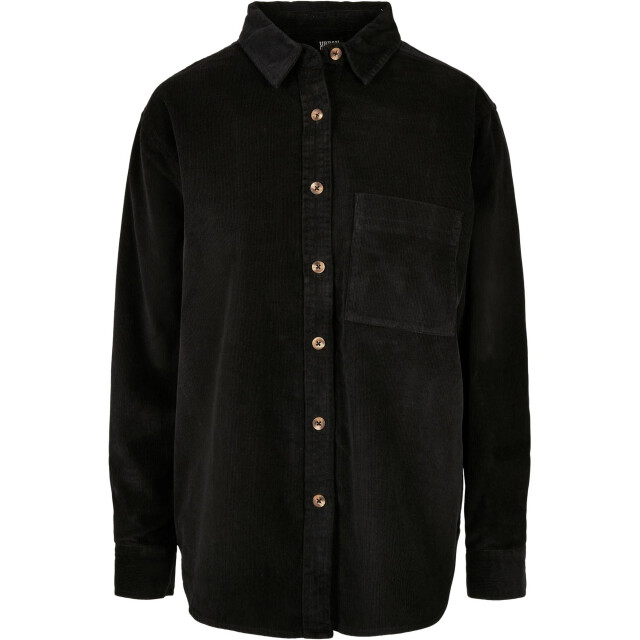 Urban Classics Dames corduroy oversized shirt UTTN189_black large