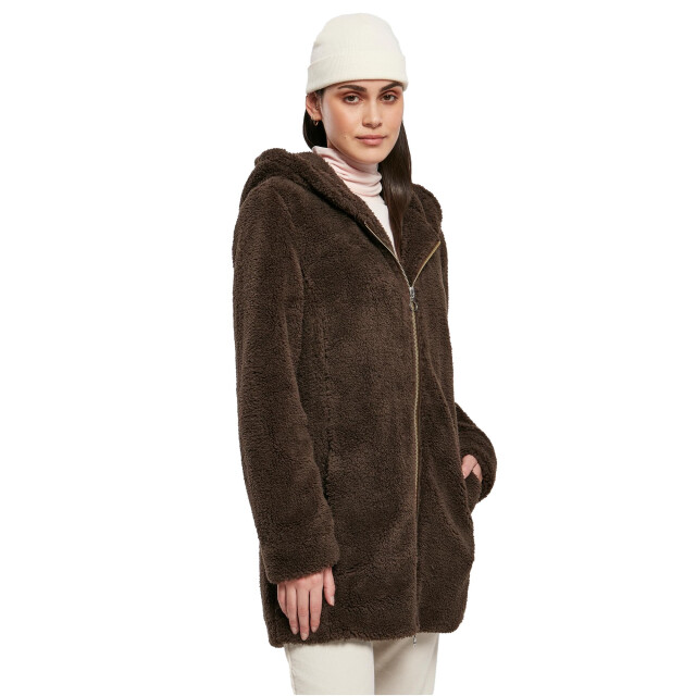 Urban Classics Dames sherpa jas UTTN191_brown large