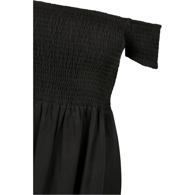 Urban Classics Dames off shoulder smock jurk UTTN203_black large